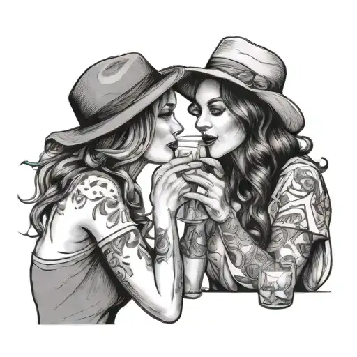 Best Women Friends Toasting Drinks