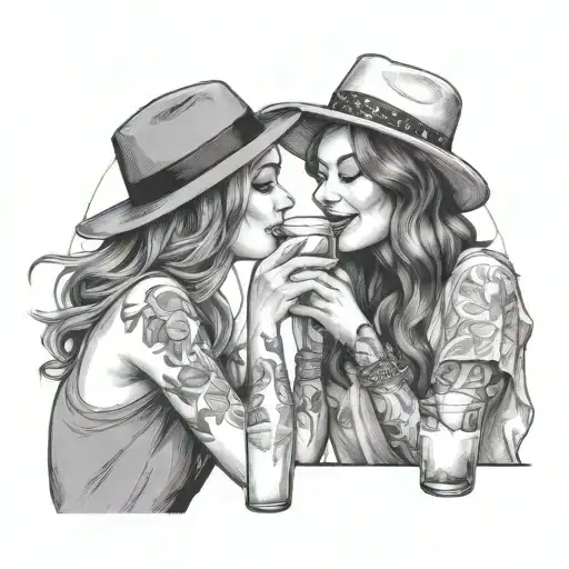 Best Women Friends Toasting Drinks