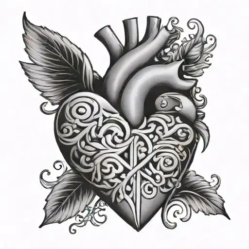 L And A Heart Shape