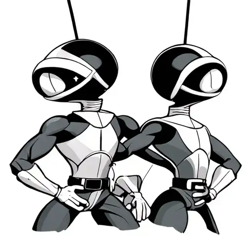 Marvin Martian Back To Back With Himself