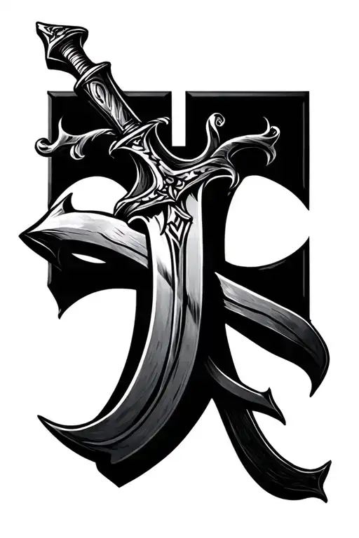 Rajput Khanda Sword In Cross Shape