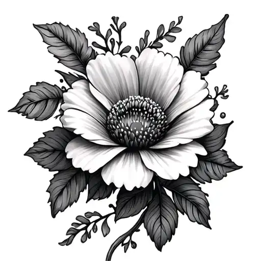 Grandchildrens Names In A Flower