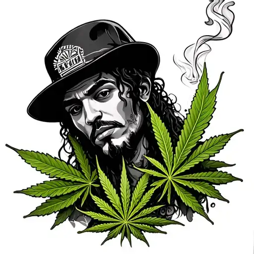 Chicano Smoking Weed