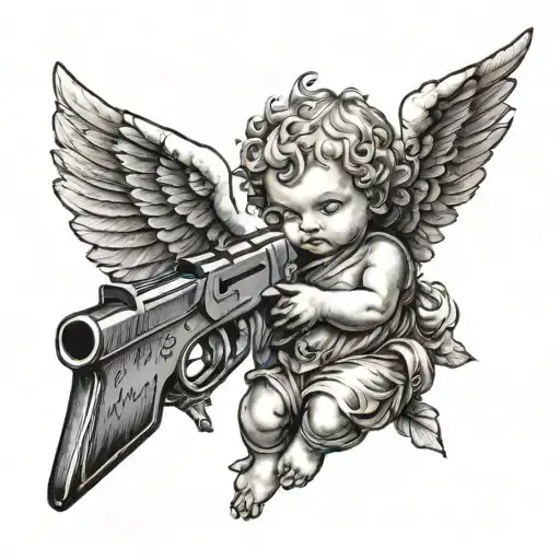 Cherub With Gun