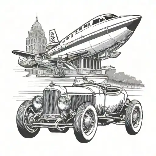 Indy 500 Building And Car Driving Towards Me