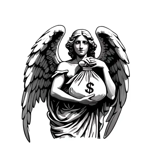 Angel Holding Money Bag