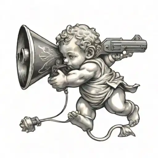 Cherub With Gun