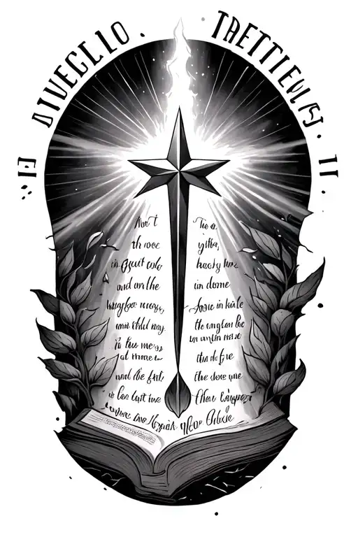 Bethlehelm Star Shining Down Onto A Bible Verse