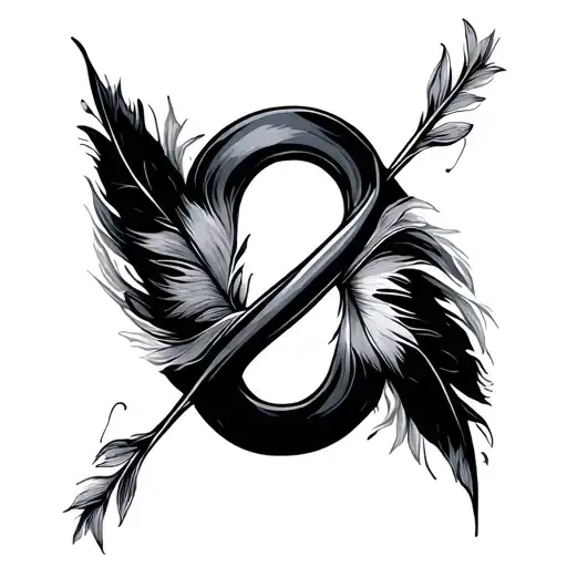 Infinity Symbol And Feather