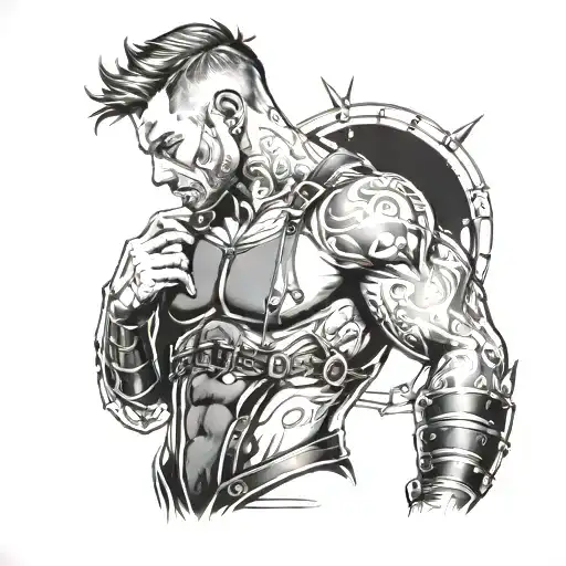 Male With A Bdsm Harness On