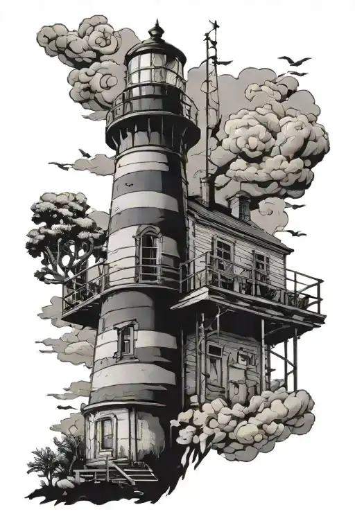 Hopetown Lighthouse And Underneath It Says Bush Bros