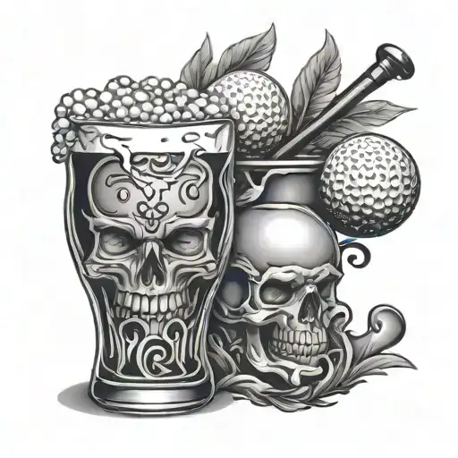 Golf And Bourbon Glass