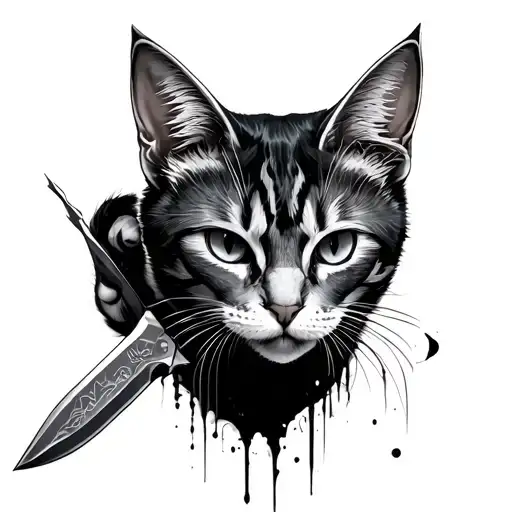 Cat Knife Stabbing