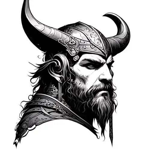 Viking X Japanese X Cyberpunk Blackwork