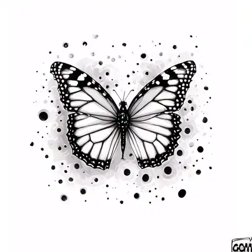 A Monarch Butterfly With Holes In It To Represent Multiple Sclerosis