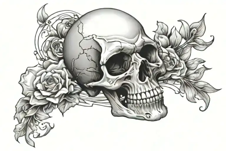 Skull Soft Shading More Line