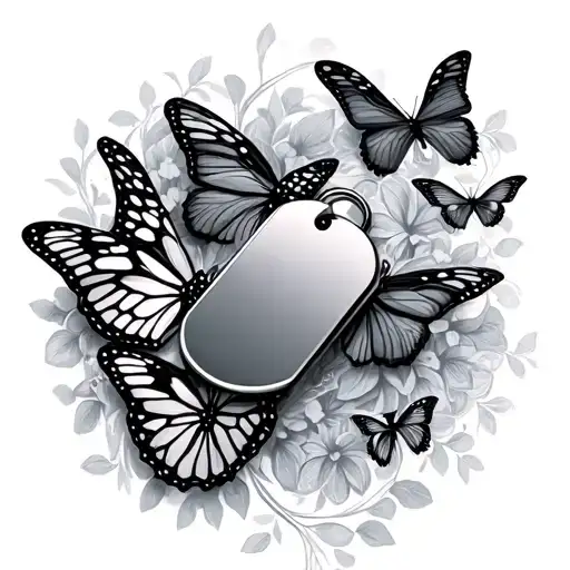 Dog Tags And Butterflies