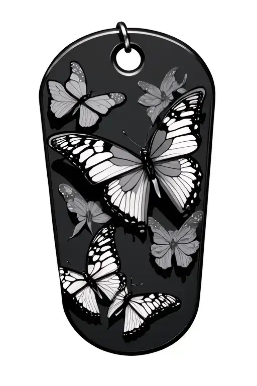 Dog Tags And Butterflies