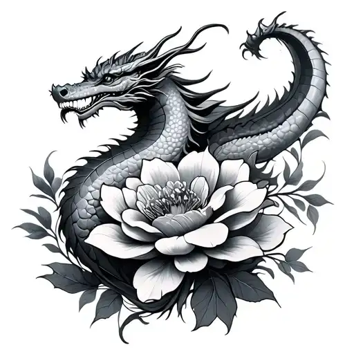 Flower And Dragon