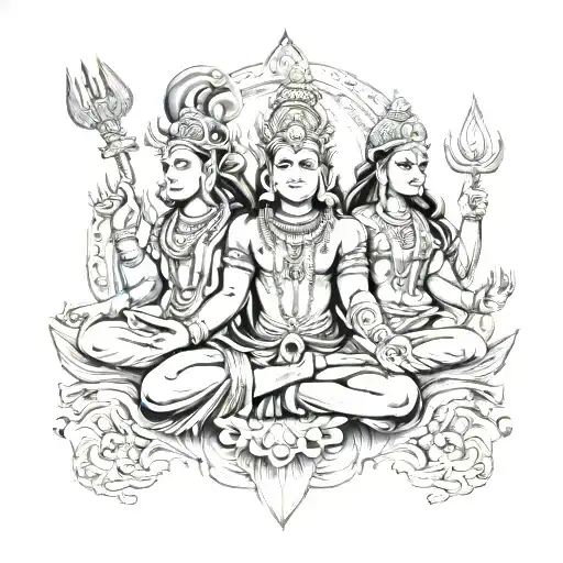 Brahma Vishnu Shiva Trishul