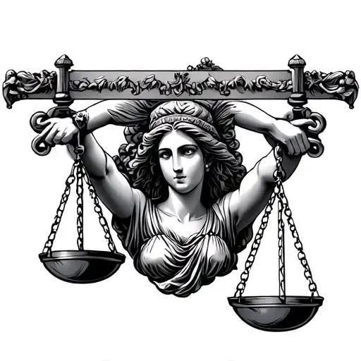 Lady Justice Holding Scales