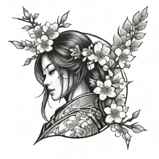 Japanese Girl Cherry Blossom