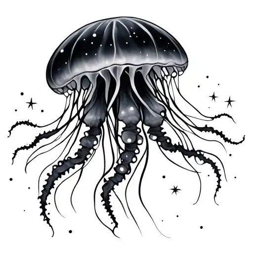 Jellyfish And Stars Forming The Shape