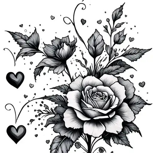 Flowers Hearts Arm