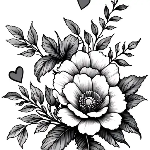 Flowers Hearts Arm