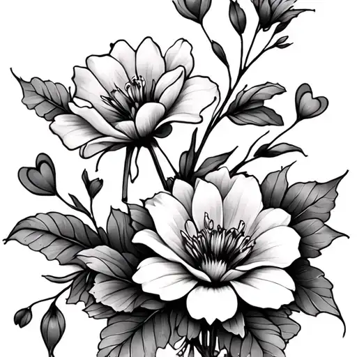 Flowers Hearts Arm