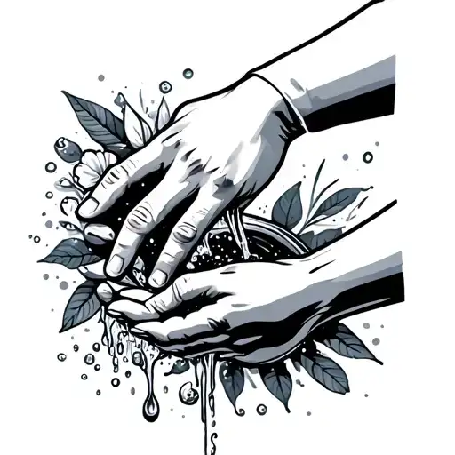 Hands Washing Each Other