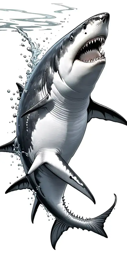 A Intimated Shark Swimming