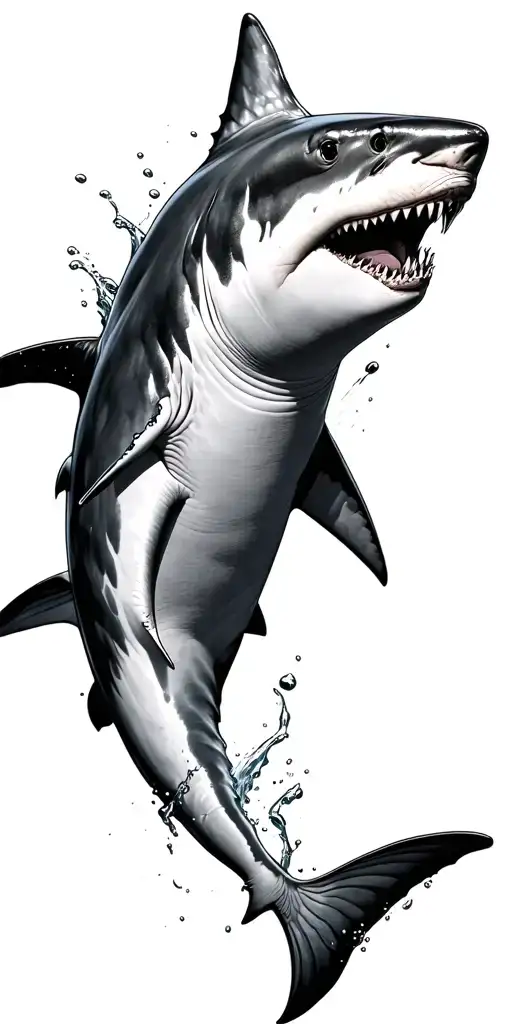 A Intimated Realalistic Shark Swimming