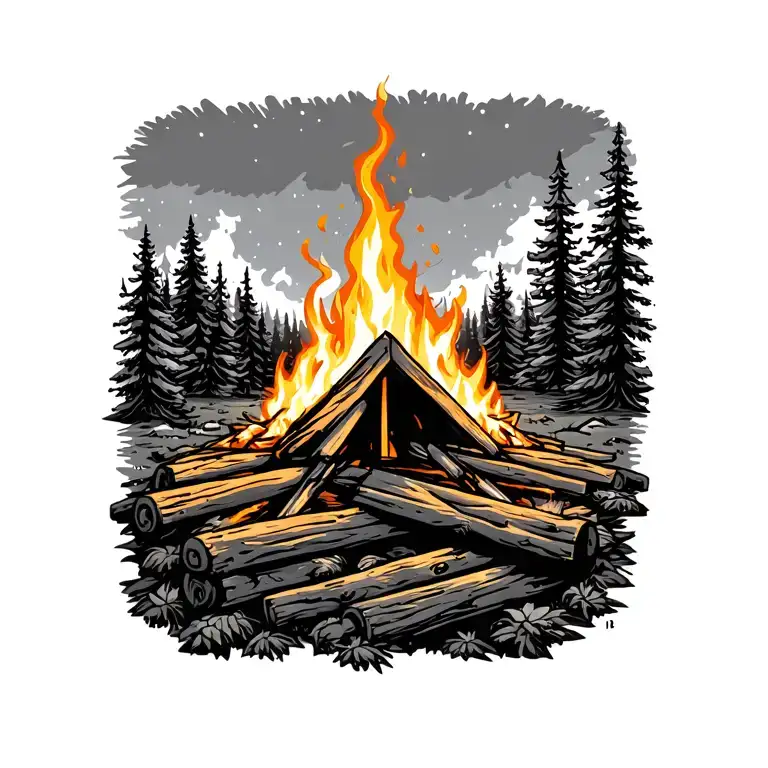 Outdoors Camping Fire