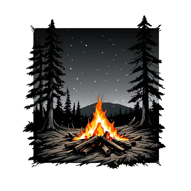 Outdoors Camping Fire