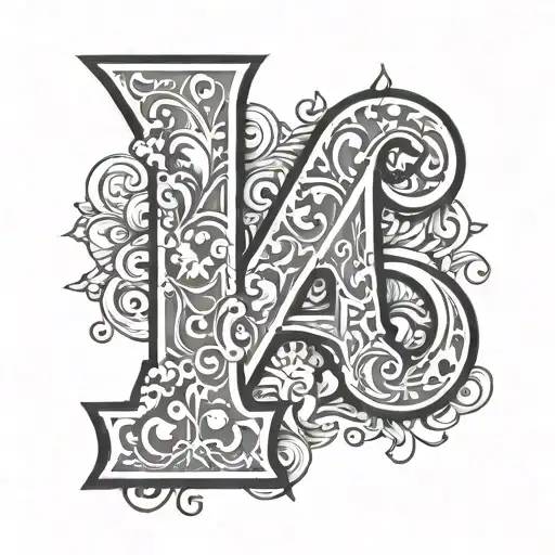 Letter L With Paw Prints