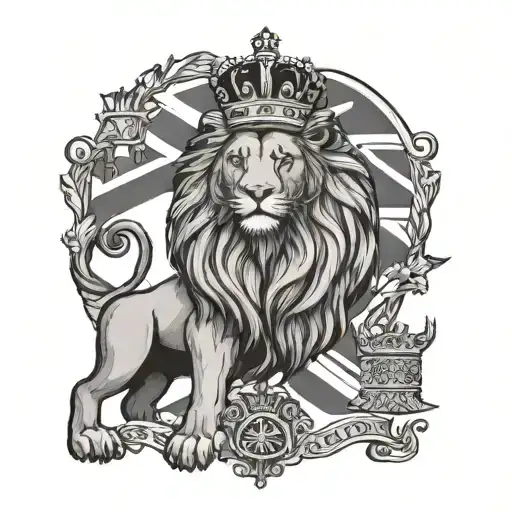 Lion Crown Union Jack