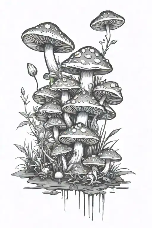 Mushrooms And Frogs