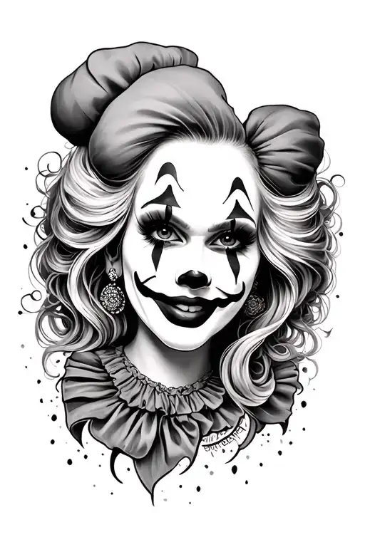 Chicano Tattoo Face Clown Woman