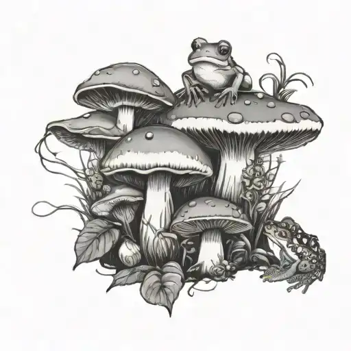 Mushrooms And Frogs