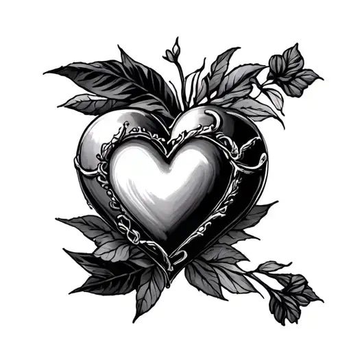 Latter P & C With Heart Shape
