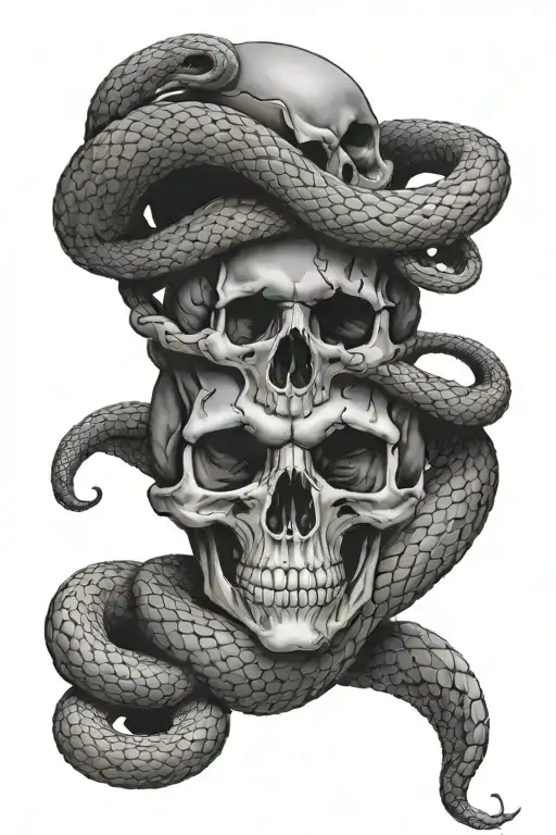 Snake And Skull
