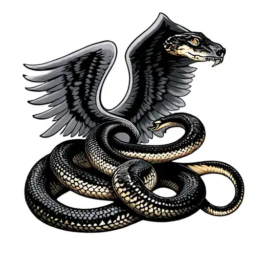 British Parachute Regiment Wings With Cobra Snake Wrapped