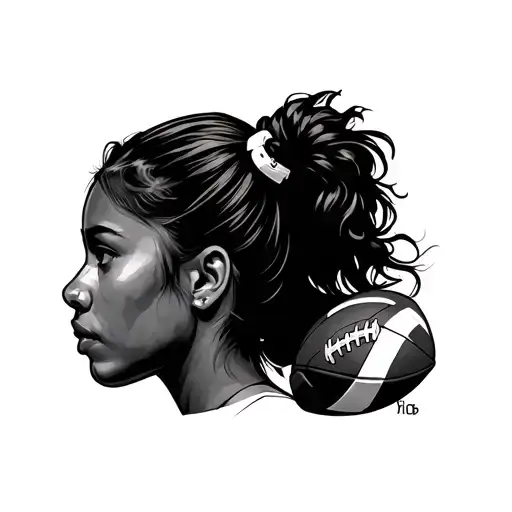 Football As A Girl Side Profile