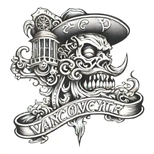 Vancouver Gang Tattoo Design Featuring