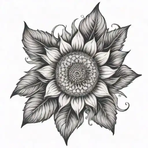 Acompass Sunflower Compass Being In Front But Also Sunflower Being Very Visable As Well