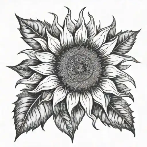 Acompass Sunflower Compass Being In Front But Also Sunflower Being Very Visable As Well