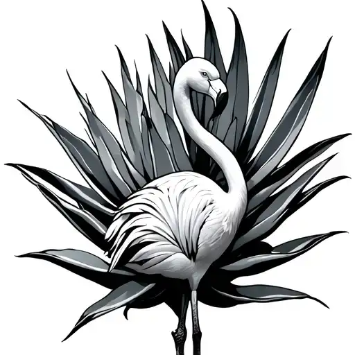 Agave And Flamingo