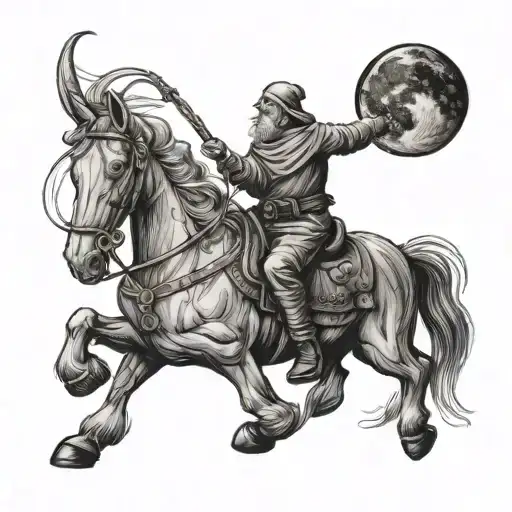 Father Roping The Moon