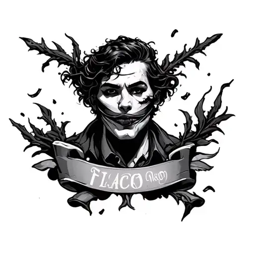 Flaco In A Banner Covering A Fallen Angle Face Full Body